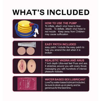 LOVETOY - MUÑECA INFLABLE BOOBIE SUPER LOVE DOLL