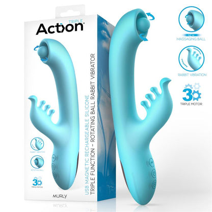 ACTION - MURLY 360º SOFT MASSAGING BALL WITH DUAL VIBRATION - 3 MOTORS