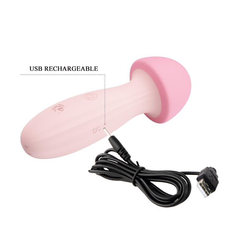 PRETTYLOVE - MUSHROOM VIBRADOR/MASAJEADOR SILICONA USB