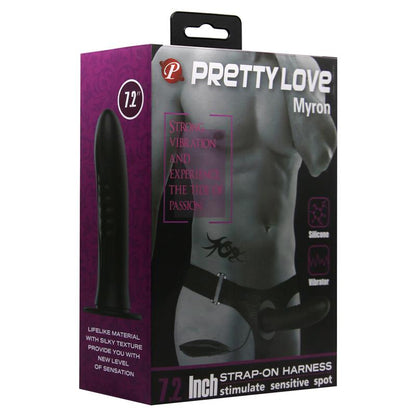 PRETTYLOVE - MYRON ARNÉS CON DILDO CON VIBRACIÓN 7.2