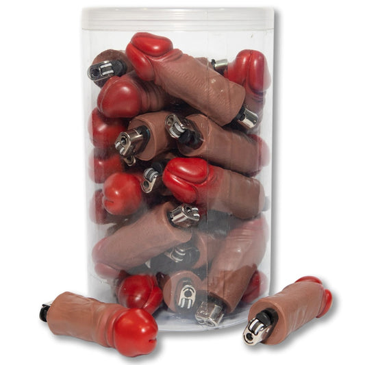 DIVERTY SEX - PENIS SHAPED LIGHTER (PACK OF 25) CARAMEL