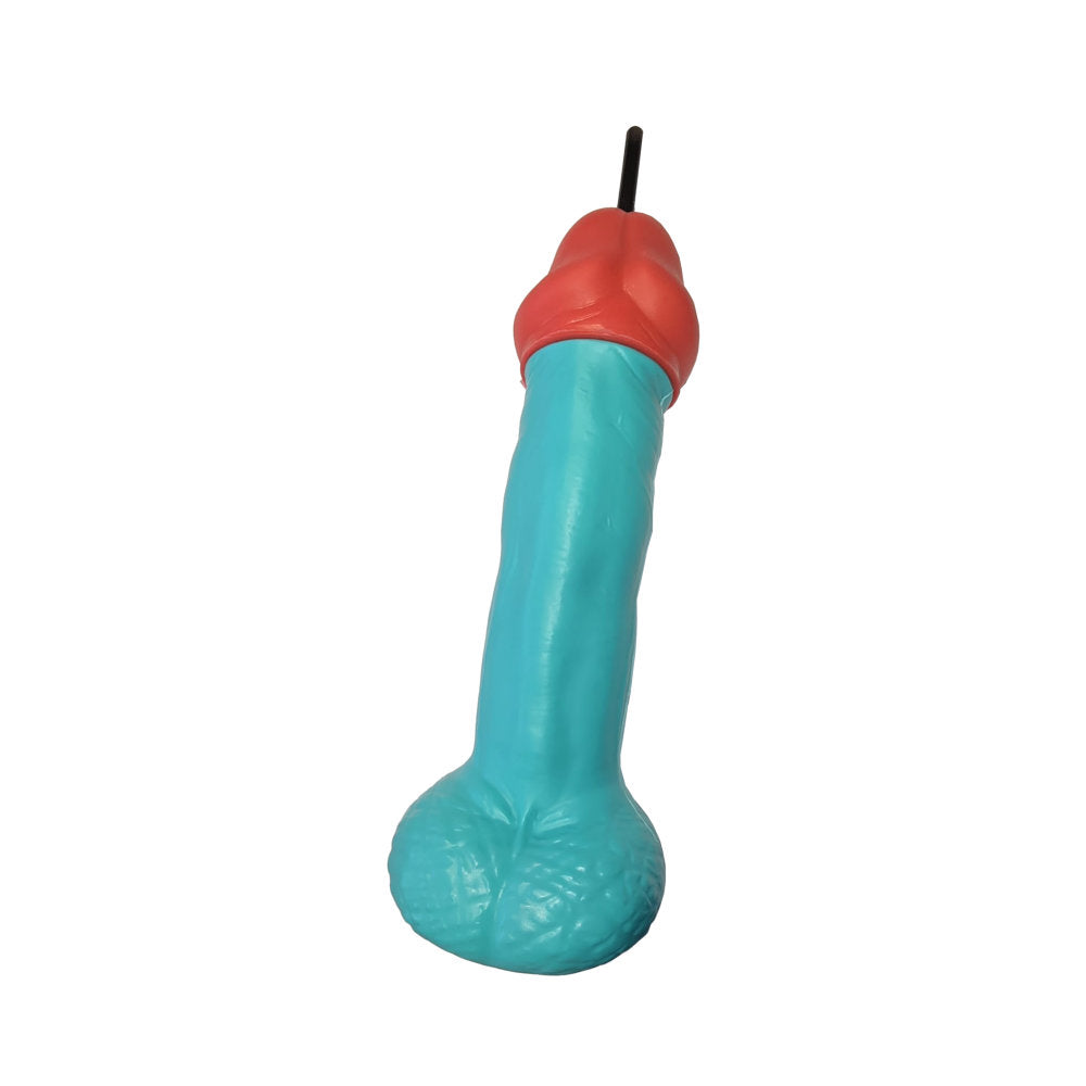 DIVERTY SEX - PENIS SHAPED CUP WITH STRAW BLUE