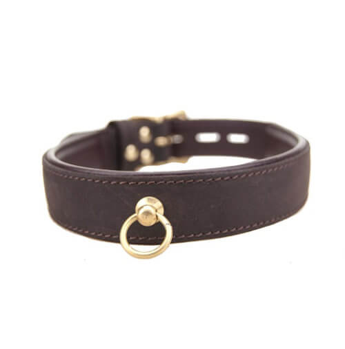 BOUND - NUBUCK LEATHER CHOKER WITH 'O' RING