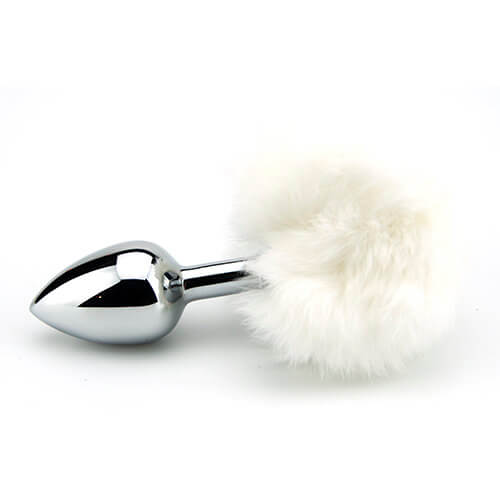 FURRY FANTASY - WHITE BUNNY TAIL BUTT PLUG