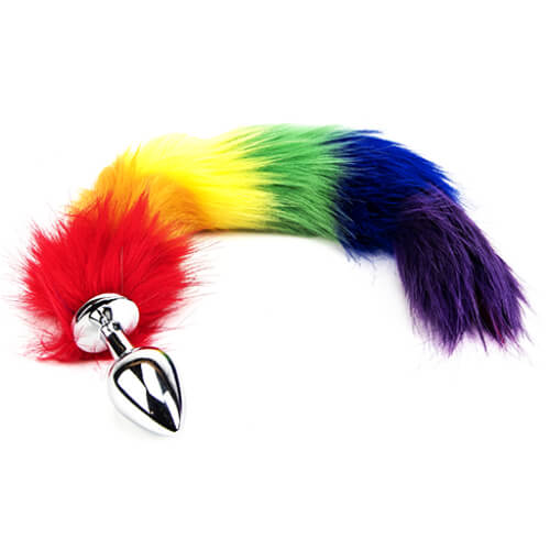 FURRY FANTASY - RAINBOW TAIL BUTT PLUG