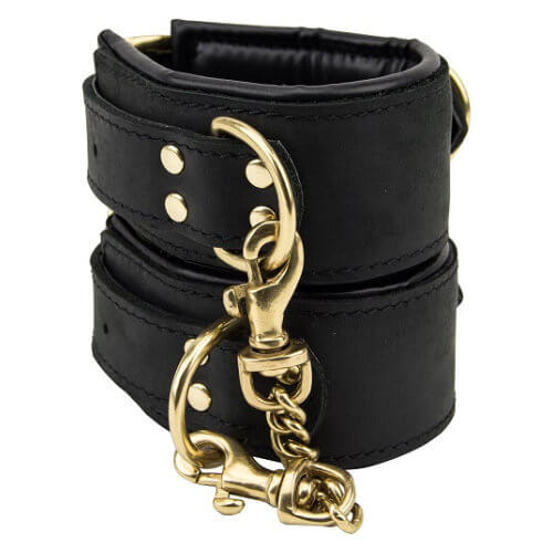 BOUND - NOIR NUBUCK LEATHER SLIM WRIST CUFFS