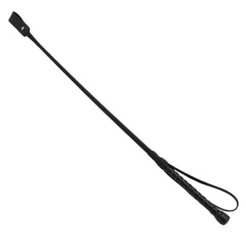 BOUND - NOIR NUBUCK LEATHER RIDING CROP
