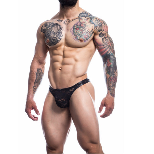 CUT 4 MEN - C4M L4CE THONG BLACK