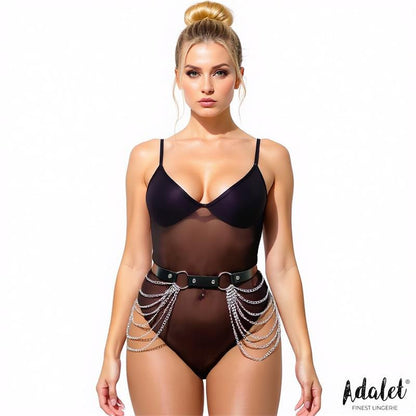 ADALET LINGERIE - NADINE CINTURÓN CUERO VEGANO CON CADENAS TALL ÚNICA