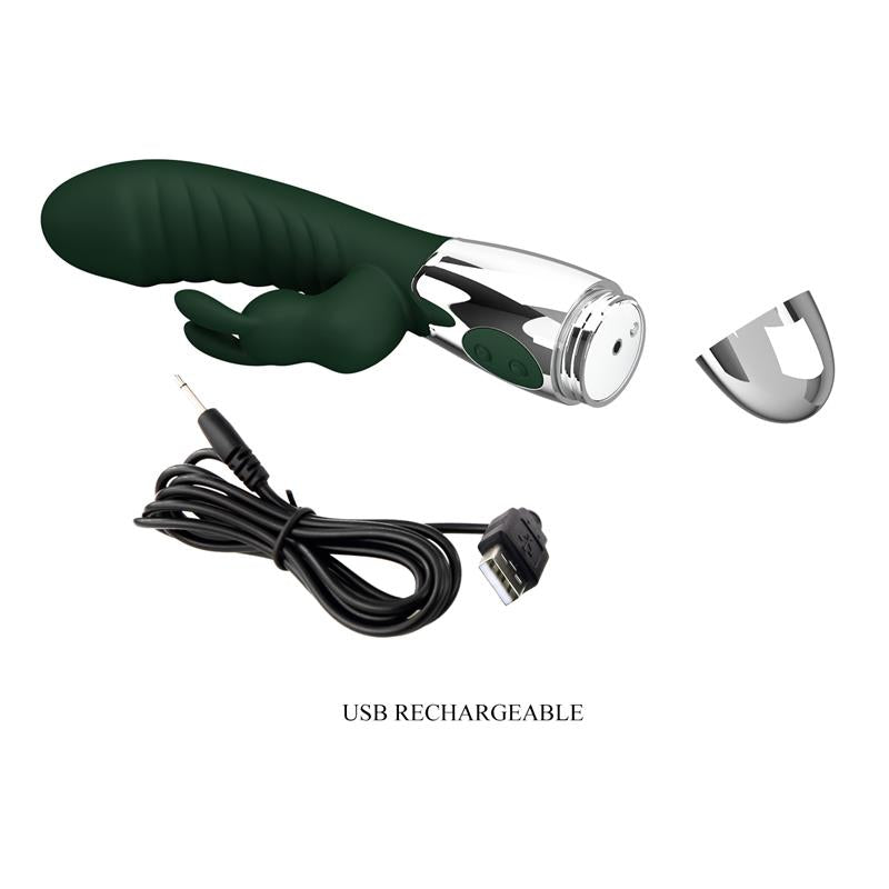 PRETTYLOVE - NAUGHTY BUNNY VIBRADOR 30 FUNCIONES VERDE