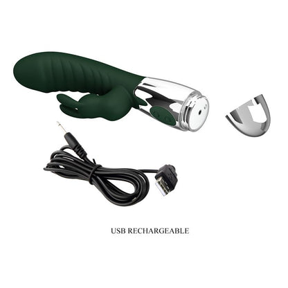 PRETTYLOVE - NAUGHTY BUNNY VIBRADOR 30 FUNCIONES VERDE