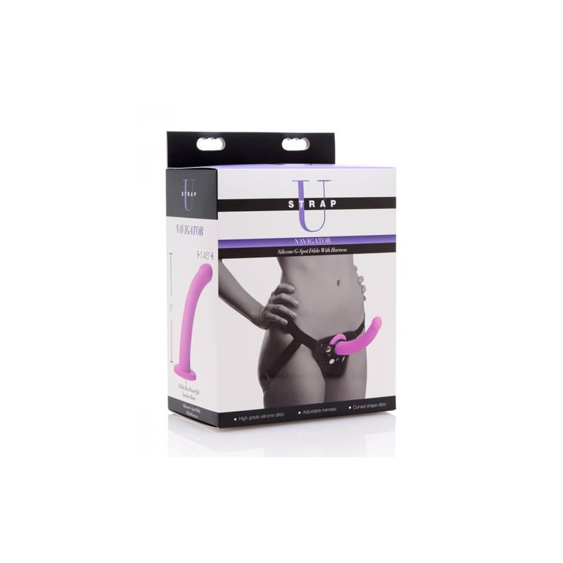 STRAP U - NAVIGATOR ARNÉS CON DILDO PUNTO G PURPURA