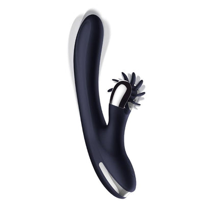 INTOYOU - NAVYSPACE VIBRADOR CON LENGUAS ROTADORAS AZUL