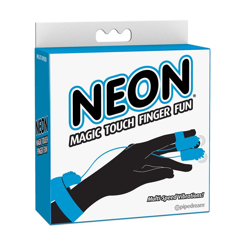 NEON - MINI VIBRADOR PARA EL DEDO AZUL