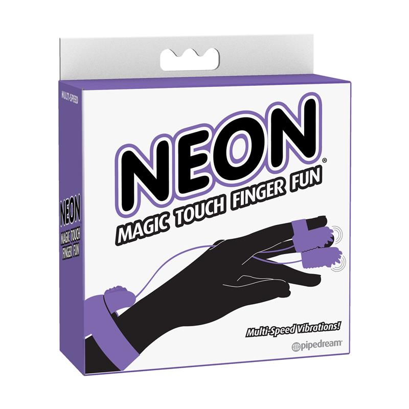 NEON - MINI VIBRADORES PARA EL DEDO PÚRPURA