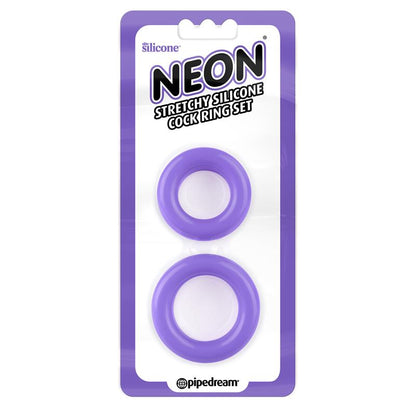 NEON - SET DE ANILLOS PARA EL PENE PÚRPURA
