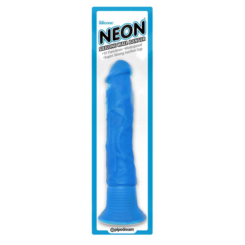 NEON - VIBRADOR DE SILICONA WALL BANGER AZUL
