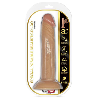 LIKETRUE - NEPER DILDO REALISTA ARTICULABLE-POSABLE 8.7 NATURAL