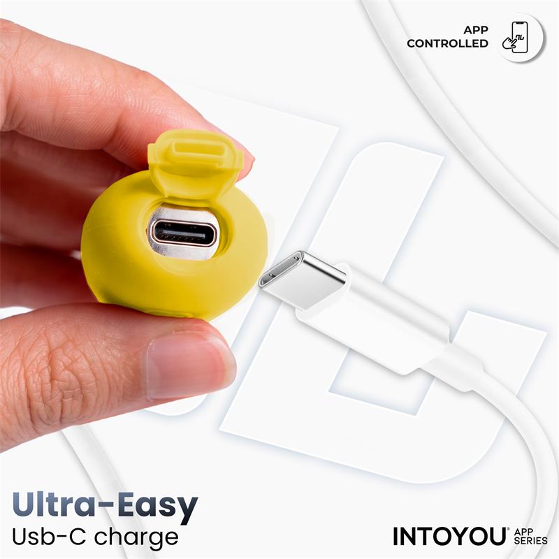 INTOYOU APP SERIES - NEXEGG HUEVO VIBRADOR DOBLE CAPA SILICONA APP AMARILLO/PÚRPURA
