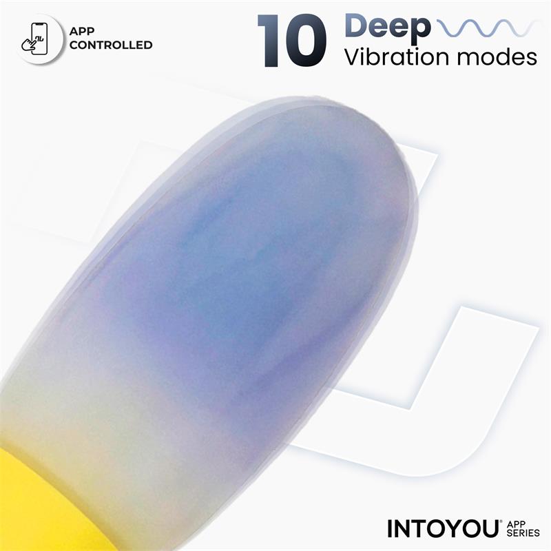 INTOYOU APP SERIES - NEXEGG HUEVO VIBRADOR DOBLE CAPA SILICONA APP AMARILLO/PÚRPURA