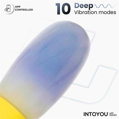 INTOYOU APP SERIES - NEXEGG HUEVO VIBRADOR DOBLE CAPA SILICONA APP AMARILLO/PÚRPURA