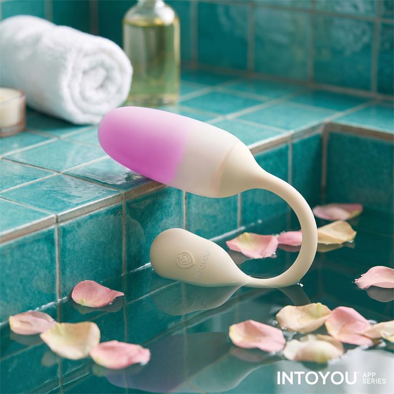 INTOYOU APP SERIES - NEXEGG HUEVO VIBRADOR SILICONA DOBLE CAPA APP BEIGE/ROSA