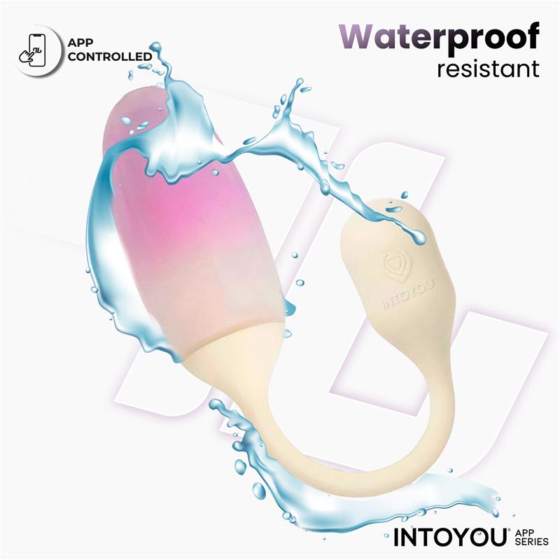 INTOYOU APP SERIES - NEXEGG HUEVO VIBRADOR SILICONA DOBLE CAPA APP BEIGE/ROSA