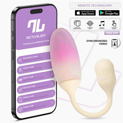INTOYOU APP SERIES - NEXEGG HUEVO VIBRADOR SILICONA DOBLE CAPA APP BEIGE/ROSA