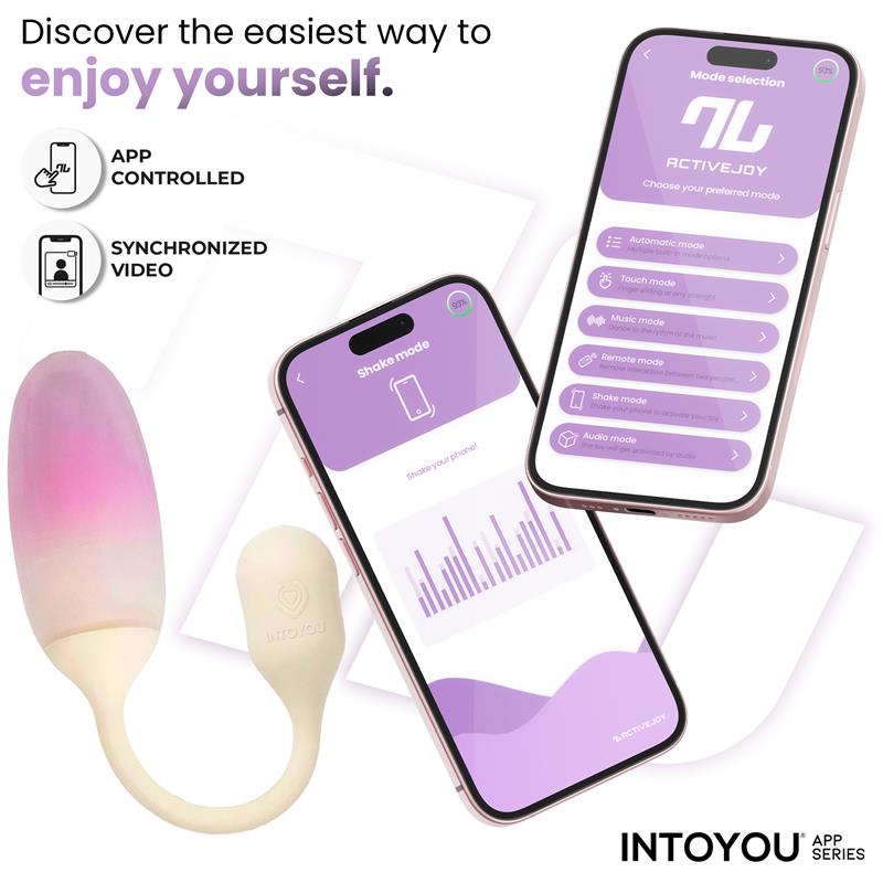 INTOYOU APP SERIES - NEXEGG HUEVO VIBRADOR SILICONA DOBLE CAPA APP BEIGE/ROSA