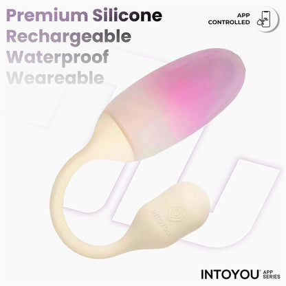 INTOYOU APP SERIES - NEXEGG HUEVO VIBRADOR SILICONA DOBLE CAPA APP BEIGE/ROSA
