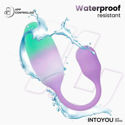 INTOYOU APP SERIES - NEXEGG HUEVO VIBRADOR SILICONA DOBLE CAPA CON APP LILA/PISTACHO