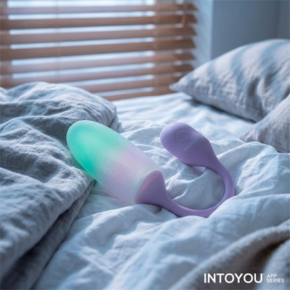 INTOYOU APP SERIES - NEXEGG HUEVO VIBRADOR SILICONA DOBLE CAPA CON APP LILA/PISTACHO