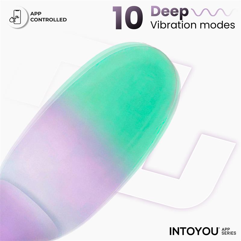 INTOYOU APP SERIES - NEXEGG HUEVO VIBRADOR SILICONA DOBLE CAPA CON APP LILA/PISTACHO