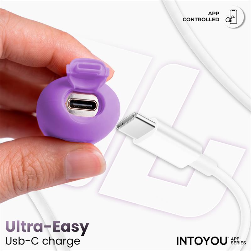 INTOYOU APP SERIES - NEXEGG HUEVO VIBRADOR SILICONA DOBLE CAPA CON APP LILA/PISTACHO