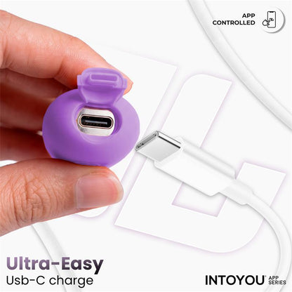 INTOYOU APP SERIES - NEXEGG HUEVO VIBRADOR SILICONA DOBLE CAPA CON APP LILA/PISTACHO