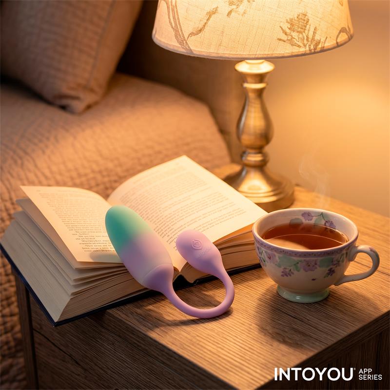 INTOYOU APP SERIES - NEXEGG HUEVO VIBRADOR SILICONA DOBLE CAPA CON APP LILA/PISTACHO