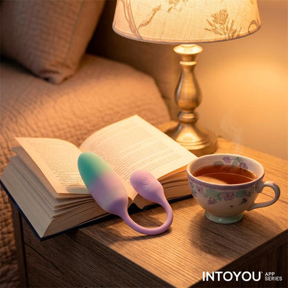 INTOYOU APP SERIES - NEXEGG HUEVO VIBRADOR SILICONA DOBLE CAPA CON APP LILA/PISTACHO