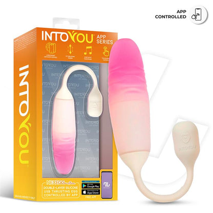INTOYOU APP SERIES - NEXEGG MOTION HUEVO VIBRADOR CON THRUSTING APP BEIGE/ROSA