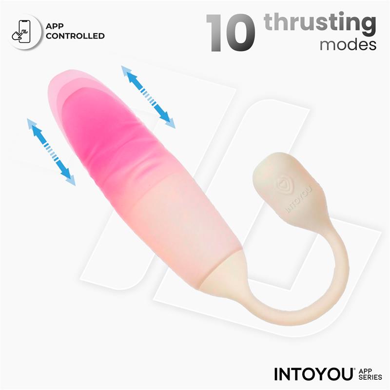 INTOYOU APP SERIES - NEXEGG MOTION HUEVO VIBRADOR CON THRUSTING APP BEIGE/ROSA