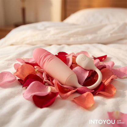 INTOYOU APP SERIES - NEXEGG MOTION HUEVO VIBRADOR CON THRUSTING APP BEIGE/ROSA