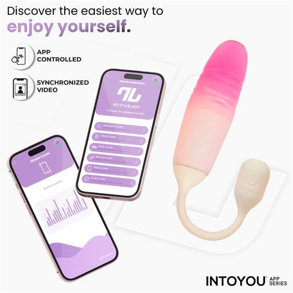 INTOYOU APP SERIES - NEXEGG MOTION HUEVO VIBRADOR CON THRUSTING APP BEIGE/ROSA