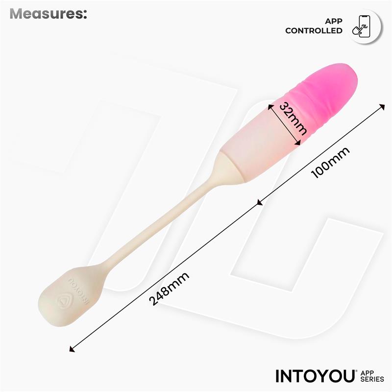 INTOYOU APP SERIES - NEXEGG MOTION HUEVO VIBRADOR CON THRUSTING APP BEIGE/ROSA