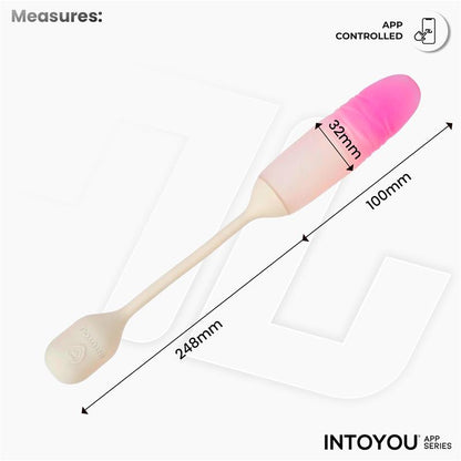 INTOYOU APP SERIES - NEXEGG MOTION HUEVO VIBRADOR CON THRUSTING APP BEIGE/ROSA