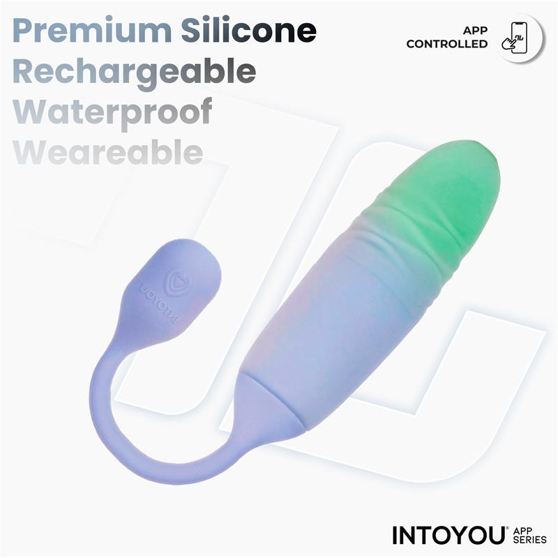 INTOYOU APP SERIES - NEXEGG MOTION HUEVO VIBRADOR CON THRUSTING APP LILA/PISTACHO