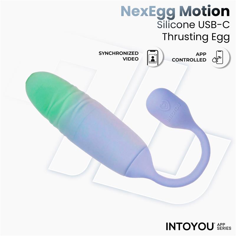 INTOYOU APP SERIES - NEXEGG MOTION HUEVO VIBRADOR CON THRUSTING APP LILA/PISTACHO
