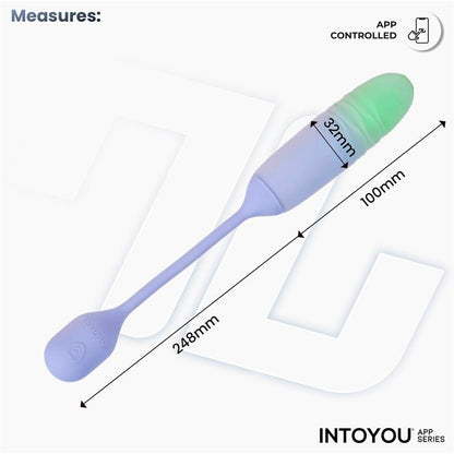 INTOYOU APP SERIES - NEXEGG MOTION HUEVO VIBRADOR CON THRUSTING APP LILA/PISTACHO