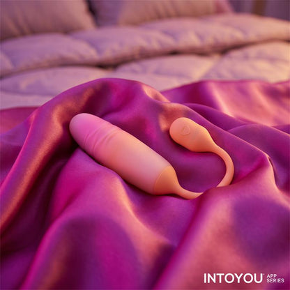 INTOYOU APP SERIES - NEXEGG MOTION HUEVO VIBRADOR CON THRUSTING APP NARANJA/ROSA