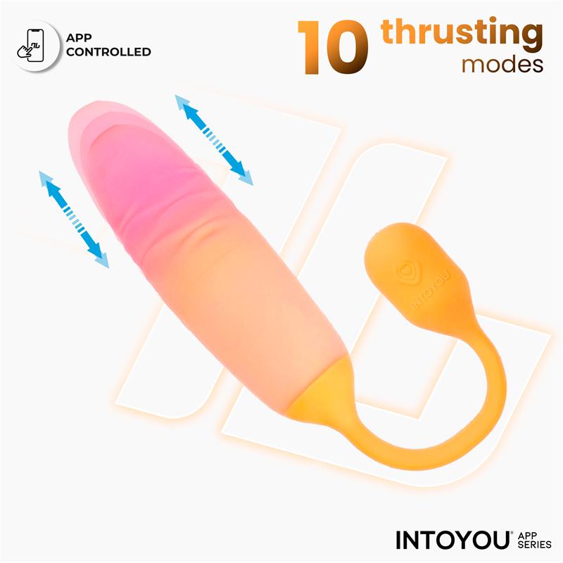INTOYOU APP SERIES - NEXEGG MOTION HUEVO VIBRADOR CON THRUSTING APP NARANJA/ROSA