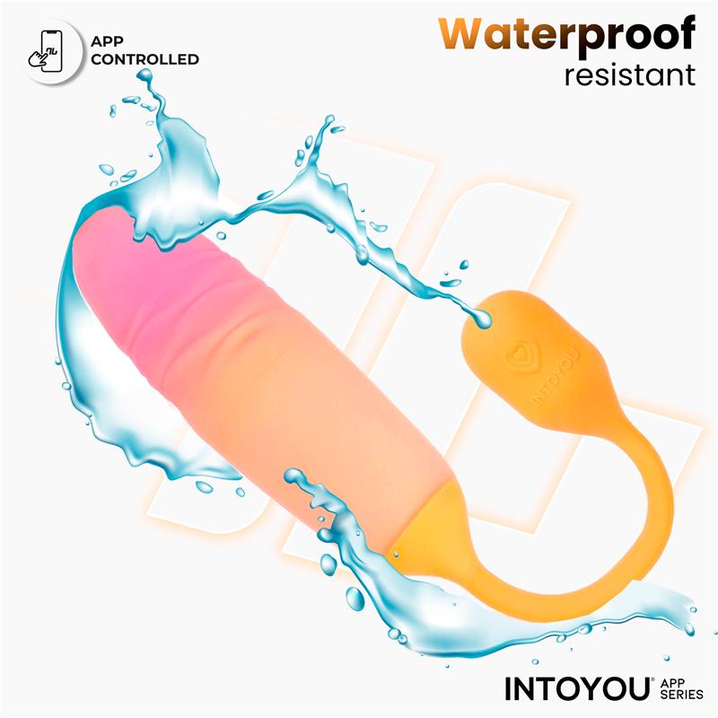 INTOYOU APP SERIES - NEXEGG MOTION HUEVO VIBRADOR CON THRUSTING APP NARANJA/ROSA