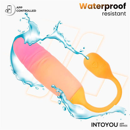 INTOYOU APP SERIES - NEXEGG MOTION HUEVO VIBRADOR CON THRUSTING APP NARANJA/ROSA